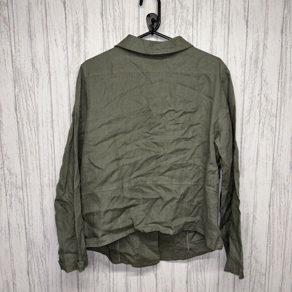 Womens Size S Flax Button Up Jacket And Pants Linen EUC - Picture 6 of 7